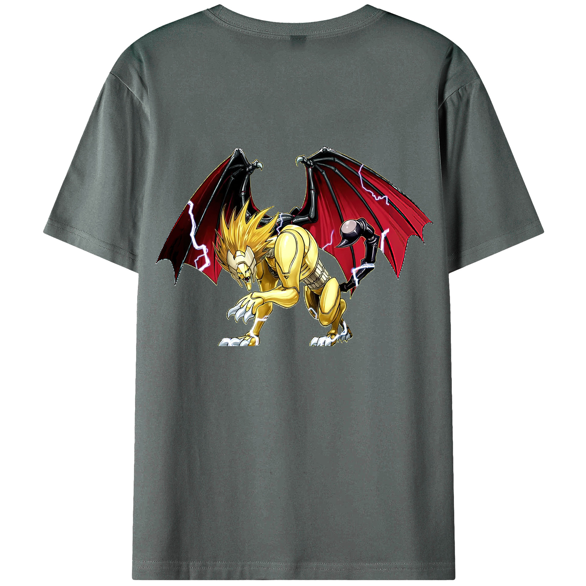 （画像用） 遊☆戯☆王 Yu-Gi-Oh! 綿100％ メンズ半袖Tシャツ（バックプリント） 通気性